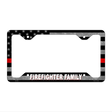Fire Fighter Family Novelty Metal License Plate Frame 12.25" x 6.5" Standard Frame (LPF)