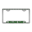 Rolling Hard Weed Novelty Metal License Plate Frame 12.25" x 6.5" Standard Frame (LPF)