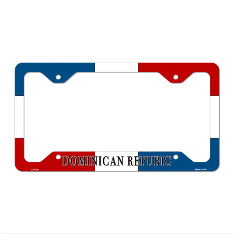 Dominican Republic Flag Novelty Metal License Plate Frame 12.25" x 6.5" Standard Frame (LPF)