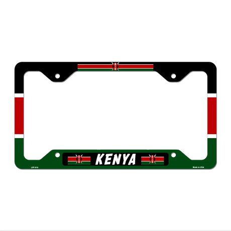 Kenya Flag Novelty Metal License Plate Frame 12.25" x 6.5" Standard Frame (LPF)