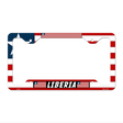Liberia Flag Novelty Metal License Plate Frame 12.25" x 6.5" Standard Frame (LPF)