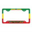Ethiopia Flag Novelty Metal License Plate Frame 12.25" x 6.5" Standard Frame (LPF)