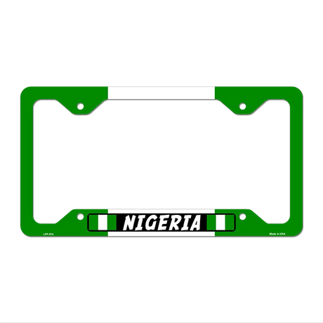 Nigeria Flag Novelty Metal License Plate Frame 12.25" x 6.5" Standard Frame (LPF)