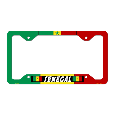 Senegal Flag Novelty Metal License Plate Frame 12.25" x 6.5" Standard Frame (LPF)