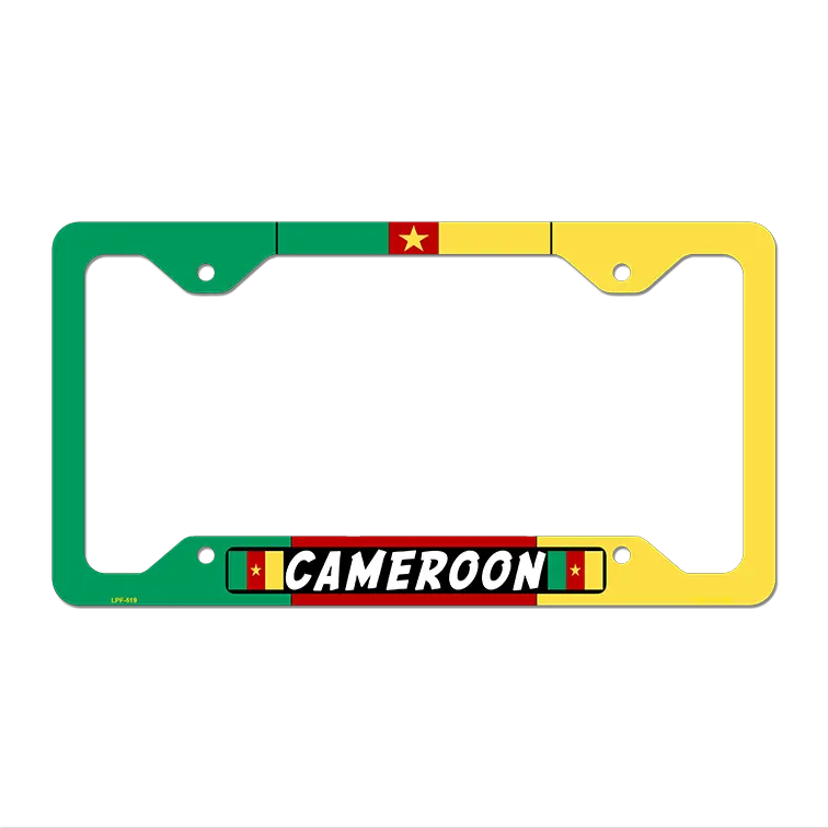 Cameroon Flag Novelty Metal License Plate Frame 12.25" x 6.5" Standard Frame (LPF)