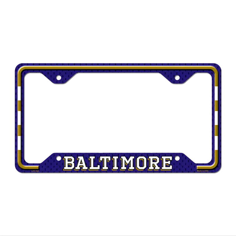 Baltimore Novelty Metal License Plate Frame LPF-532 12.25" x 6.5" Standard Frame (LPF)