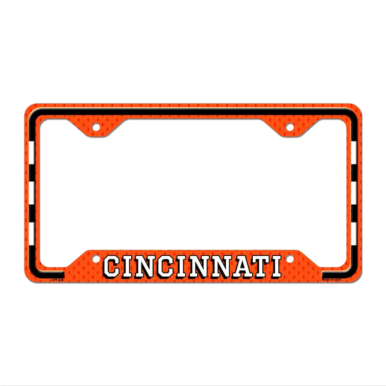 Cincinnati Novelty Metal License Plate Frame LPF-536 12.25" x 6.5" Standard Frame (LPF)