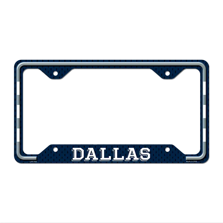 Dallas Novelty Metal License Plate Frame LPF-538 12.25" x 6.5" Standard Frame (LPF)