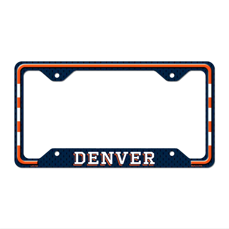 Denver Novelty Metal License Plate Frame LPF-539 12.25" x 6.5" Standard Frame (LPF)