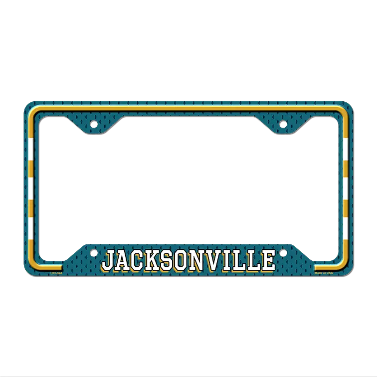 Jacksonville Novelty Metal License Plate Frame LPF-544 12.25" x 6.5" Standard Frame (LPF)