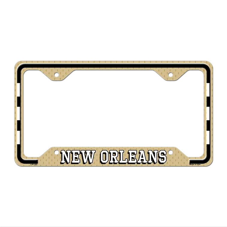 New Orleans Novelty Metal License Plate Frame LPF-552 12.25" x 6.5" Standard Frame (LPF)