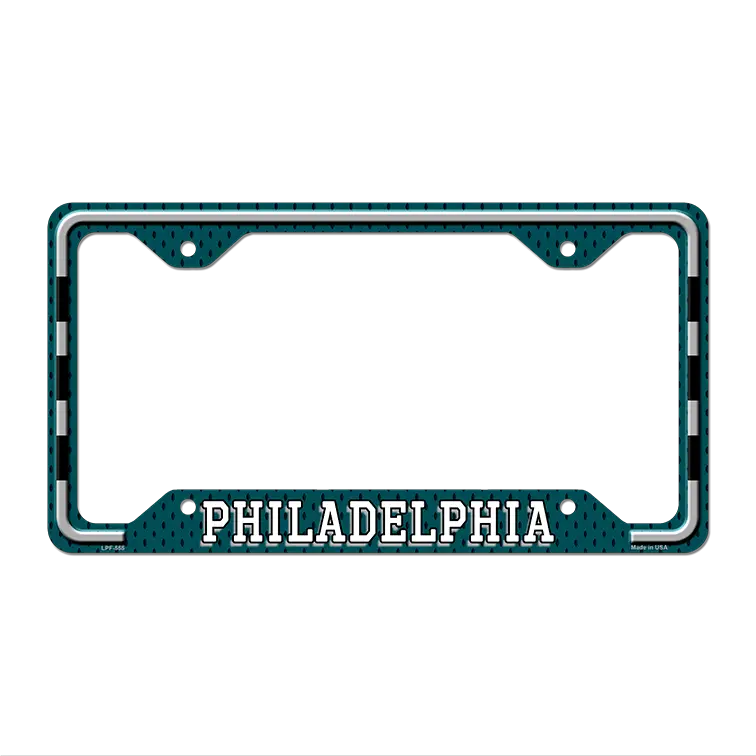 Philadelphia Novelty Metal License Plate Frame LPF-555 12.25" x 6.5" Standard Frame (LPF)