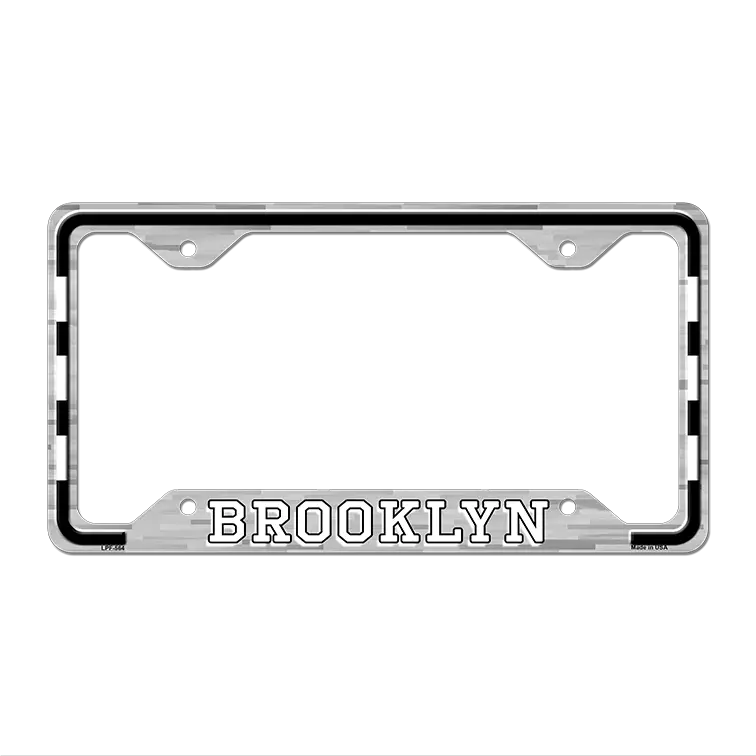 Brooklyn Novelty Metal License Plate Frame LPF-564 12.25" x 6.5" Standard Frame (LPF)