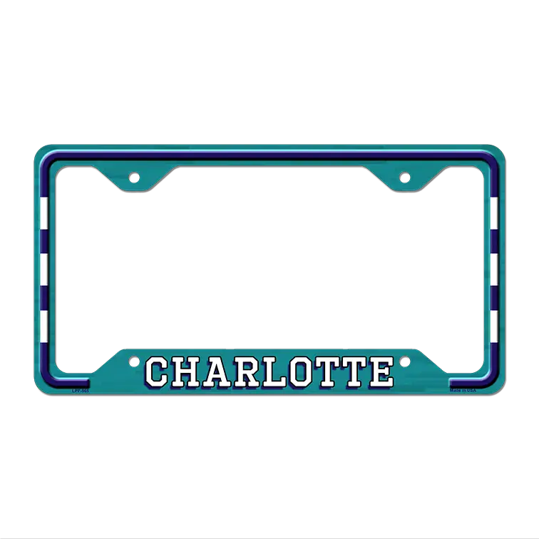 Charlotte Novelty Metal License Plate Frame LPF-565 12.25" x 6.5" Standard Frame (LPF)