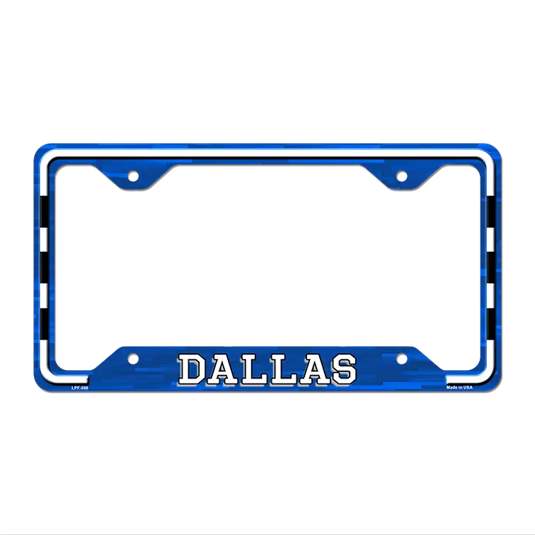 Dallas Novelty Metal License Plate Frame LPF-568 12.25" x 6.5" Standard Frame (LPF)