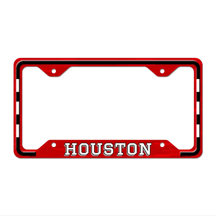 Houston Novelty Metal License Plate Frame LPF-572 12.25" x 6.5" Standard Frame (LPF)