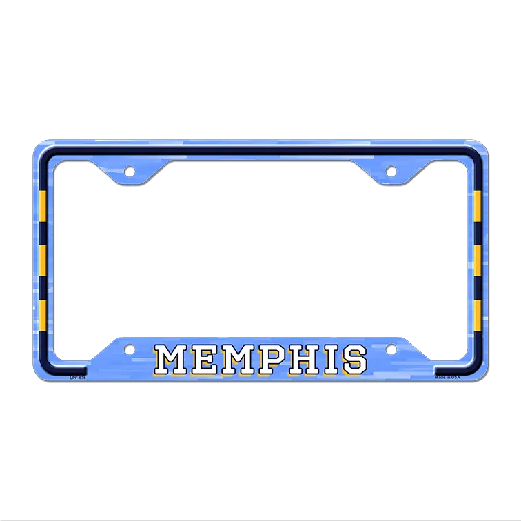 Memphis Novelty Metal License Plate Frame LPF-576 12.25" x 6.5" Standard Frame (LPF)