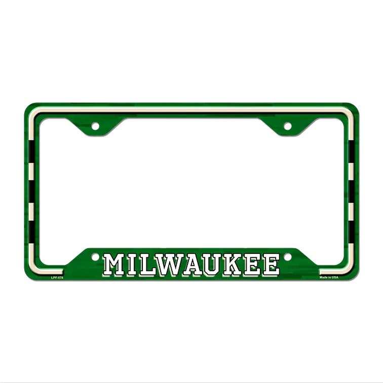 Milwaukee Novelty Metal License Plate Frame LPF-578 12.25" x 6.5" Standard Frame (LPF)
