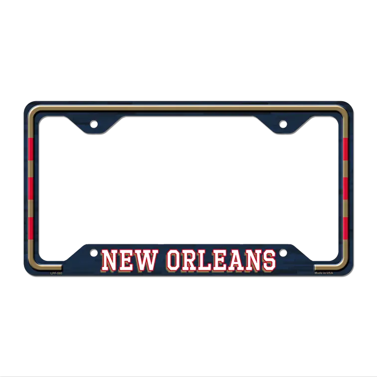 New Orleans Novelty Metal License Plate Frame LPF-580 12.25" x 6.5" Standard Frame (LPF)