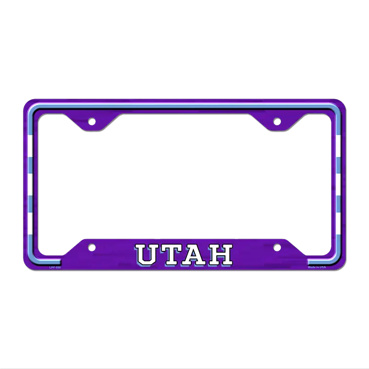 Utah Novelty Metal License Plate Frame LPF-590 12.25" x 6.5" Standard Frame (LPF)