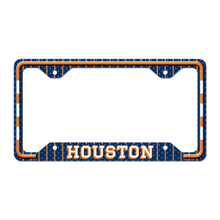 Houston Novelty Metal License Plate Frame LPF-602 12.25" x 6.5" Standard Frame (LPF)
