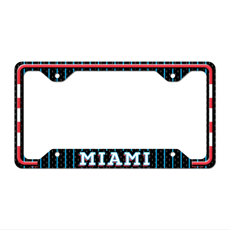Miami Novelty Metal License Plate Frame LPF-606 12.25" x 6.5" Standard Frame (LPF)
