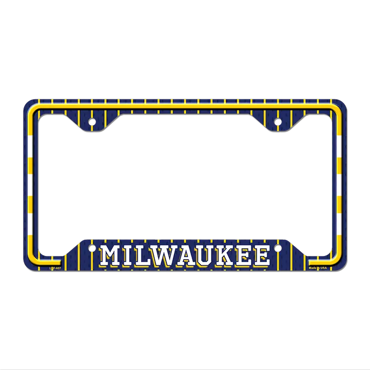 Milwaukee Novelty Metal License Plate Frame LPF-607 12.25" x 6.5" Standard Frame (LPF)
