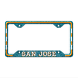 San Jose Novelty Metal License Plate Frame LPF-644 12.25" x 6.5" Standard Frame (LPF)