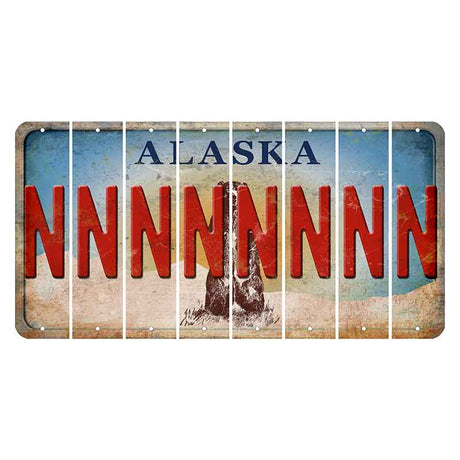 Alaska Kodiak Bear Cut License Plate Strips (Set of 8) N