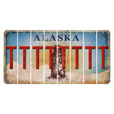 Alaska Kodiak Bear Cut License Plate Strips (Set of 8) T
