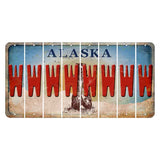 Alaska Kodiak Bear Cut License Plate Strips (Set of 8) W