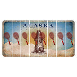 Alaska Kodiak Bear Cut License Plate Strips (Set of 8) Tennis Racket