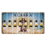 Alaska Kodiak Bear Cut License Plate Strips (Set of 8) Lantern