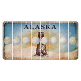 Alaska Kodiak Bear Cut License Plate Strips (Set of 8) Golfball