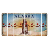 Alaska Kodiak Bear Cut License Plate Strips (Set of 8) Gavel