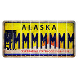 Alaska 50 Year Statehood Cut License Plate Strips (Set of 8) M