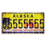 Alaska 50 Year Statehood Cut License Plate Strips (Set of 8) 5