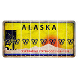 Alaska 50 Year Statehood Cut License Plate Strips (Set of 8) Engine