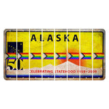 Alaska 50 Year Statehood Cut License Plate Strips (Set of 8) LGBTQ Flag