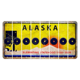 Alaska 50 Year Statehood Cut License Plate Strips (Set of 8) Saw Blade