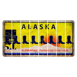 Alaska 50 Year Statehood Cut License Plate Strips (Set of 8) Cowboy Boot