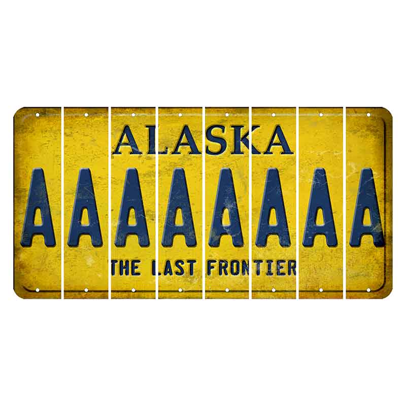 Alaska The Last Frontier Cut License Plate Strips (Set of 8) A