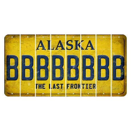 Alaska The Last Frontier Cut License Plate Strips (Set of 8) B