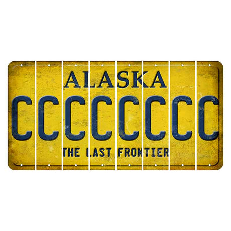 Alaska The Last Frontier Cut License Plate Strips (Set of 8) C