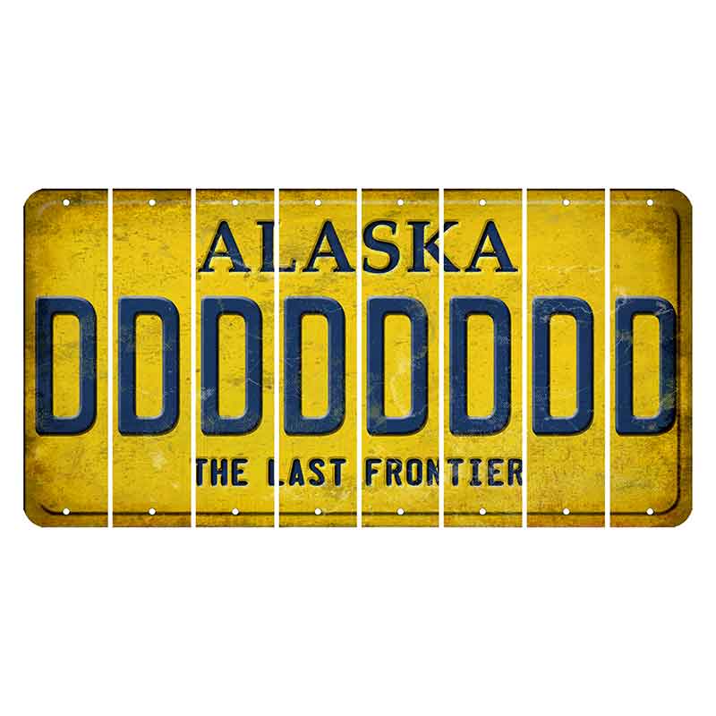 Alaska The Last Frontier Cut License Plate Strips (Set of 8) D