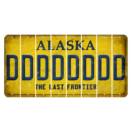 Alaska The Last Frontier Cut License Plate Strips (Set of 8) D