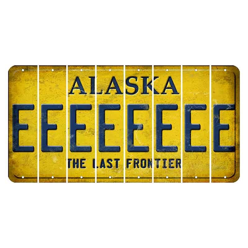 Alaska The Last Frontier Cut License Plate Strips (Set of 8) E