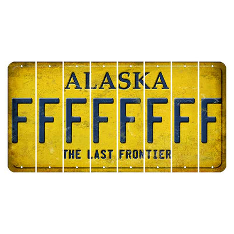 Alaska The Last Frontier Cut License Plate Strips (Set of 8) F