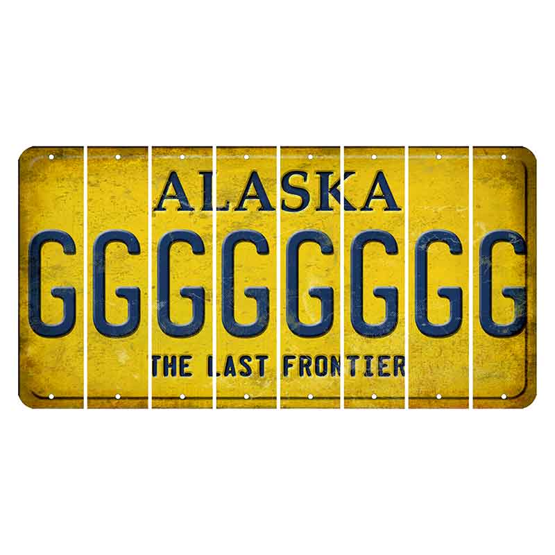 Alaska The Last Frontier Cut License Plate Strips (Set of 8) G