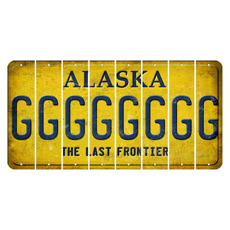 Alaska The Last Frontier Cut License Plate Strips (Set of 8) G